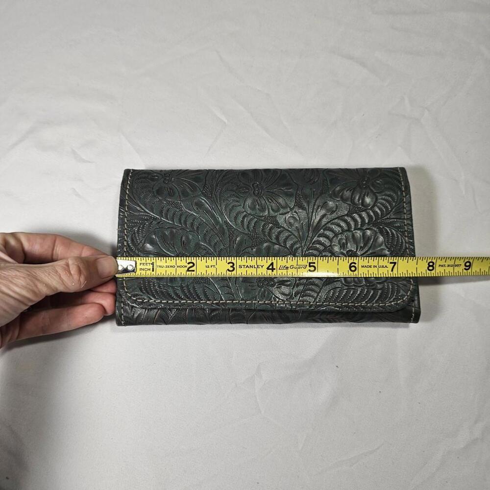 American West Women's Ladies Tri-Fold Wallet Turquoise-Vintage - Picture 8 of 10